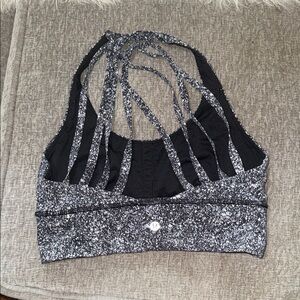 Lululemon size small grey and white speckled sports bra gently used